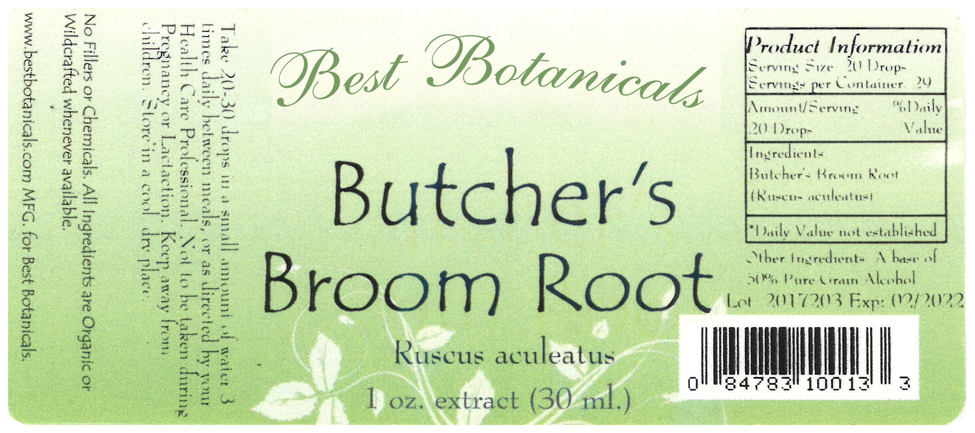 Butcher's Broom Root Alcohol Extract