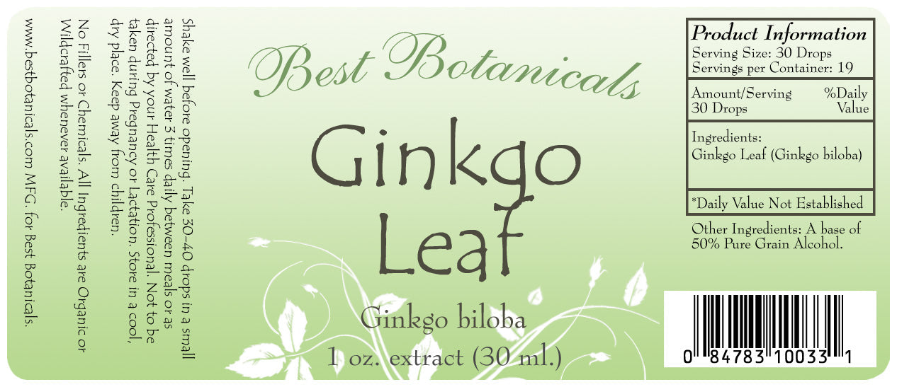 Ginkgo Leaf Alcohol Extract