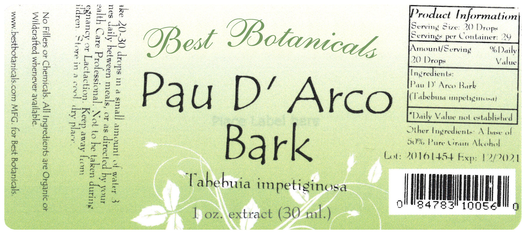 Pau D' Arco Bark Alcohol Extract
