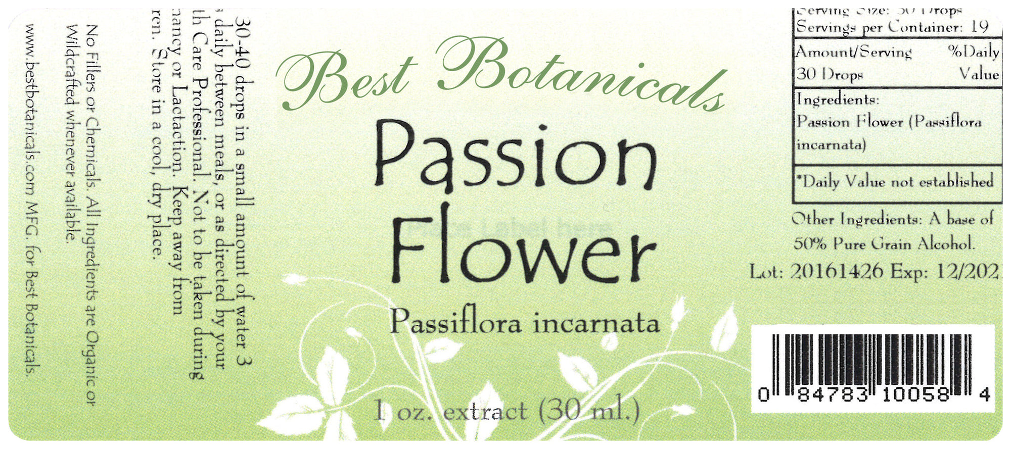 Passion Flower Alcohol Extract