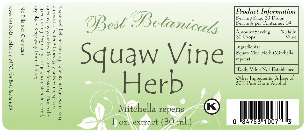 Squaw Vine Herb Alcohol Extract
