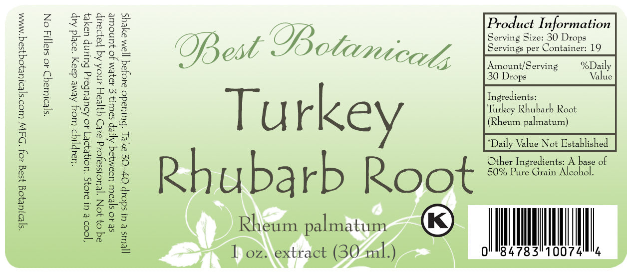 Turkey Rhubarb Root Alcohol Extract
