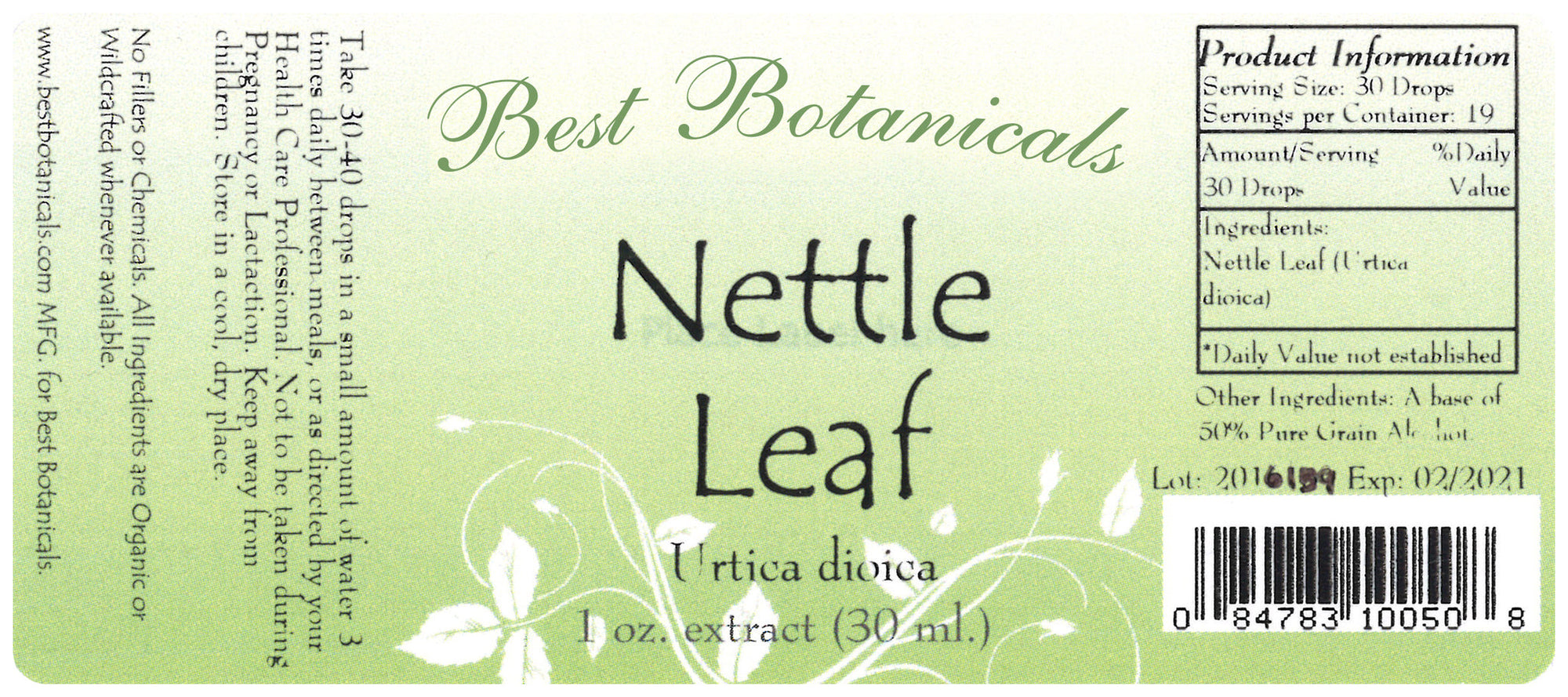 Nettle Leaf Alcohol Extract