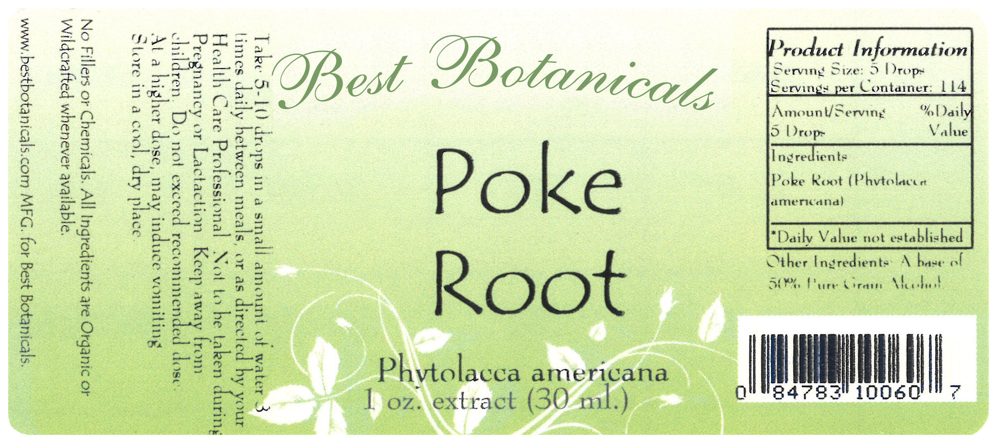 Poke Root Alcohol Extract