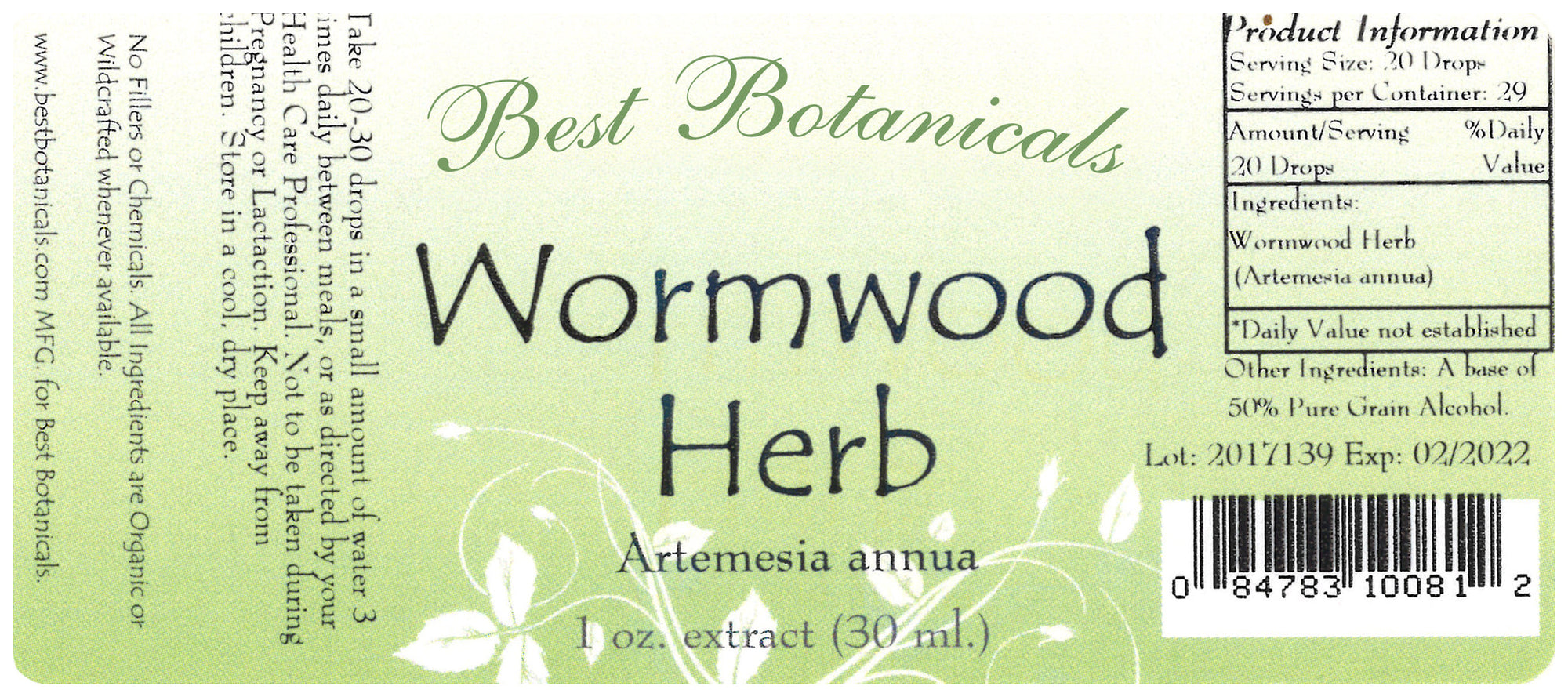 Wormwood Herb Alcohol Extract